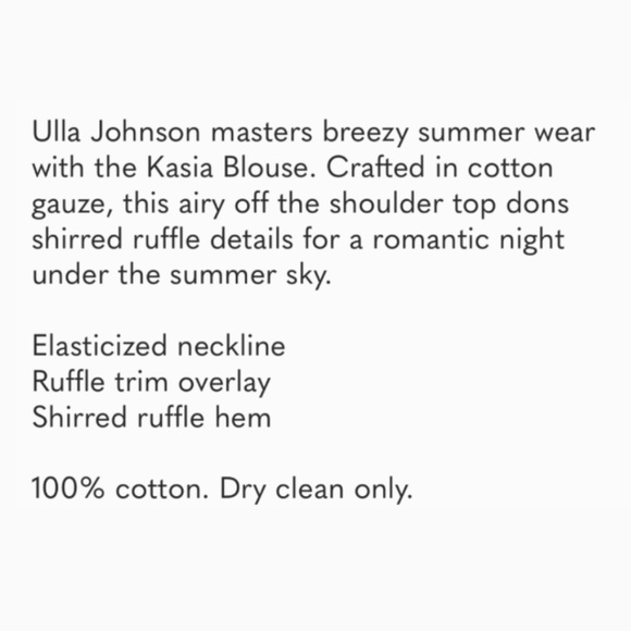 Ulla Johnson Cotton Kasia Ruffle Blouse | 2 - Picture 8 of 10